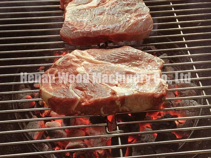 charcoal briquette used in BBQ shop