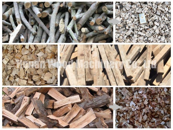 wood material & final wood chips