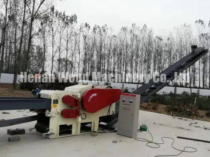 drum-wood-log-chipper-output-conveyor-belt